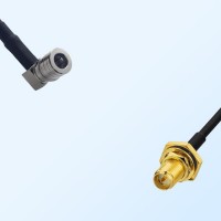 RP SMA Bulkhead Female with O-Ring - QMA Male R/A Cable Assemblies