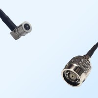 RP TNC/Male - QMA/Male Right Angle Coaxial Jumper Cable