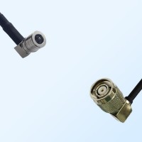 RP TNC/Male Right Angle - QMA/Male Right Angle Coaxial Jumper Cable