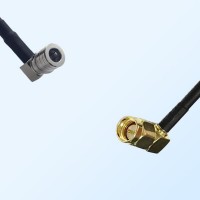 QMA/Male Right Angle - SMA/Male Right Angle Coaxial Jumper Cable