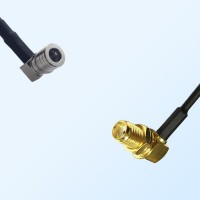 QMA/Male R/A - SMA/Bulkhead Female R/A Coaxial Jumper Cable