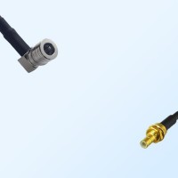QMA/Male Right Angle - SMB/Bulkhead Male Coaxial Jumper Cable