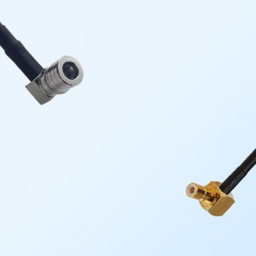 QMA/Male Right Angle - SMB/Male Right Angle Coaxial Jumper Cable