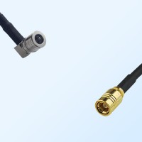 QMA/Male Right Angle - SMB/Female Coaxial Jumper Cable