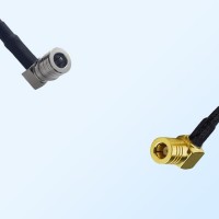 QMA/Male Right Angle - SMB/Female Right Angle Coaxial Jumper Cable