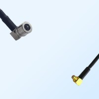 QMA/Male Right Angle - SMP/Female Right Angle Coaxial Jumper Cable