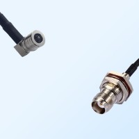 QMA/Male R/A - TNC/Bulkhead Female with O-Ring Coaxial Jumper Cable