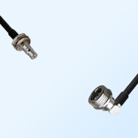 QN/Male R/A - QMA/Bulkhead Female with O-Ring Coaxial Jumper Cable