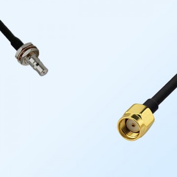 QMA/Bulkhead Female with O-Ring - RP SMA/Male Coaxial Jumper Cable
