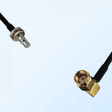 QMA/Bulkhead Female with O-Ring - RP SMA/Male R/A Coaxial Jumper Cable