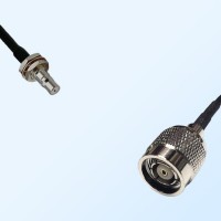 RP TNC/Male - QMA/Bulkhead Female with O-Ring Coaxial Jumper Cable