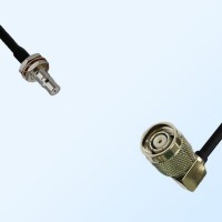RP TNC/Male R/A - QMA/Bulkhead Female with O-Ring Coaxial Jumper Cable