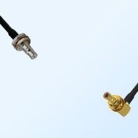 QMA/Bulkhead Female with O-Ring - SMB/Bulkhead Male R/A Coaxial Cable