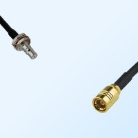 QMA/Bulkhead Female with O-Ring - SMB/Female Coaxial Jumper Cable