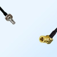 QMA/Bulkhead Female with O-Ring - SMB/Female R/A Coaxial Jumper Cable