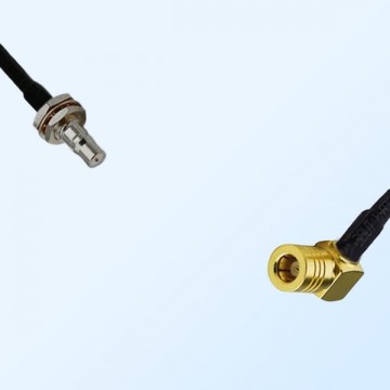 QMA/Bulkhead Female with O-Ring - SMB/Female R/A Coaxial Jumper Cable