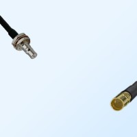 QMA/Bulkhead Female with O-Ring - SMP/Male Coaxial Jumper Cable