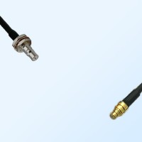 QMA/Bulkhead Female with O-Ring - SMP/Female Coaxial Jumper Cable