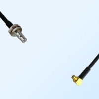 QMA/Bulkhead Female with O-Ring - SMP/Female R/A Coaxial Jumper Cable