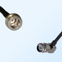 QN/Male - TNC/Male Right Angle Coaxial Jumper Cable