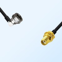 QN/Male Right Angle - SMA/Bulkhead Female Coaxial Jumper Cable
