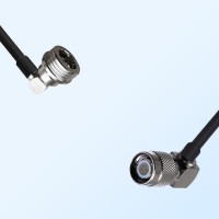 QN/Male Right Angle - TNC/Male Right Angle Coaxial Jumper Cable