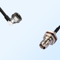 QN/Male R/A - TNC/Bulkhead Female with O-Ring Coaxial Jumper Cable