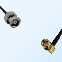 RP BNC/Male - RP SMA/Male Right Angle Coaxial Jumper Cable