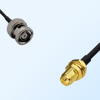 RP BNC/Male - RP SMA/Bulkhead Female Coaxial Jumper Cable