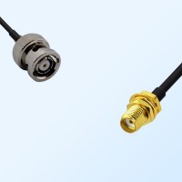 RP BNC/Male - SMA/Bulkhead Female Coaxial Jumper Cable