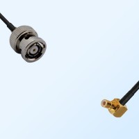 RP BNC/Male - SMB/Male Right Angle Coaxial Jumper Cable