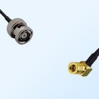 RP BNC/Male - SMB/Female Right Angle Coaxial Jumper Cable