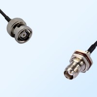 RP BNC/Male - TNC/Bulkhead Female with O-Ring Coaxial Jumper Cable