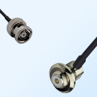 RP BNC/Male - UHF/Bulkhead Female Right Angle Coaxial Jumper Cable