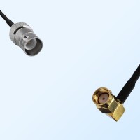 RP BNC/Female - RP SMA/Male Right Angle Coaxial Jumper Cable