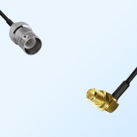 RP BNC/Female - RP SMA/Bulkhead Female R/A Coaxial Jumper Cable