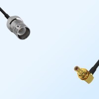 RP BNC/Female - SMB/Bulkhead Male Right Angle Coaxial Jumper Cable