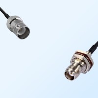 RP BNC/Female - TNC/Bulkhead Female with O-Ring Coaxial Jumper Cable