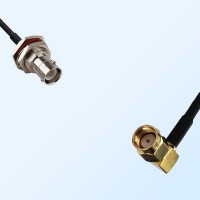 RP BNC/Bulkhead Female with O-Ring - RP SMA/Male R/A Coaxial Cable