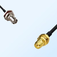 RP BNC/Bulkhead Female with O-Ring - RP SMA/Bulkhead Female Cable