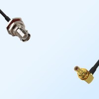 RP BNC/Bulkhead Female with O-Ring - SMB/Bulkhead Male R/A Cable
