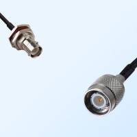 RP BNC/Bulkhead Female with O-Ring - TNC/Male Coaxial Jumper Cable