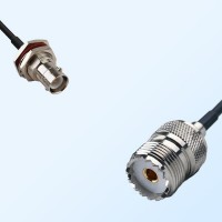 RP BNC/Bulkhead Female with O-Ring - UHF/Female Coaxial Jumper Cable