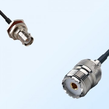RP BNC/Bulkhead Female with O-Ring - UHF/Female Coaxial Jumper Cable