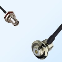 RP BNC/Bulkhead Female with O-Ring - UHF/Bulkhead Female R/A Cable