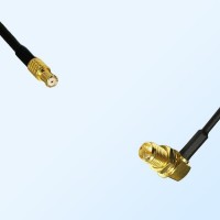 RP MCX/Male - RP SMA/Bulkhead Female Right Angle Coaxial Jumper Cable