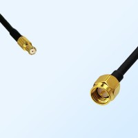 RP MCX/Male - SMA/Male Coaxial Jumper Cable