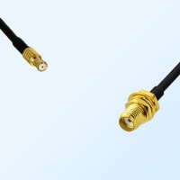 RP MCX/Male - SMA/Bulkhead Female Coaxial Jumper Cable