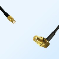 RP MCX/Male - SMA/Bulkhead Female Right Angle Coaxial Jumper Cable