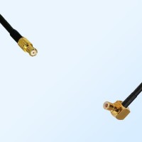 RP MCX/Male - SMB/Male Right Angle Coaxial Jumper Cable